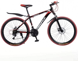 QZ Bike QZ 26In 24-Speed Mountain Bike For Adult, Lightweight Aluminum Alloy Full Frame, Wheel Front Suspension Mens Bicycle, Disc Brake 6-11 (Color : Black 1)