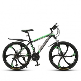 SANJIANG Bike SANJIANG 24 / 26" Mountain Bicycle With Suspension Fork 21 / 24 / 27 / 30-Speed Mountain Bike With Disc Brake, Robust High Carbon Steel, Green-24in-27speed