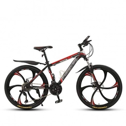 SANJIANG Bike SANJIANG 24 / 26" Mountain Bicycle With Suspension Fork 21 / 24 / 27 / 30-Speed Mountain Bike With Disc Brake, Robust High Carbon Steel, Red-26in-21speed