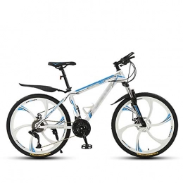 SANJIANG Bike SANJIANG 24 / 26" Mountain Bicycle With Suspension Fork 21 / 24 / 27 / 30-Speed Mountain Bike With Disc Brake, Robust High Carbon Steel, White-24in-21speed