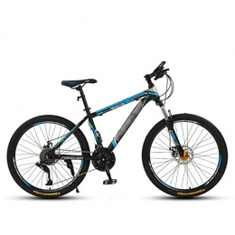 SANJIANG Bike SANJIANG Adult Mountain Bike, With 26 Inch Wheel High-carbon Steel Frame Bicycle With Dual Disc Brakes Front Suspension Fork For Men, Blue-26in-21speed