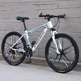 SANJIANG Bike SANJIANG Mountain Bike, 24 / 26 In Wheels Disc Brakes 21 / 24 / 27 / 30 Speed Mens Bicycle Front Suspension MTB, E-24in-21speed