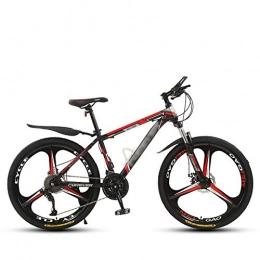 SANJIANG Bike SANJIANG Mountain Bike, Front Suspension, 21 / 24 / 27 / 30-Speed, 24 / 26-Inch Wheels, High-carbon Steel With Dual Disc Brakes Front Suspension Fork For Men, Red-24in-21speed