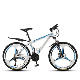 SANJIANG Bike SANJIANG Mountain Bike, Front Suspension, 21 / 24 / 27 / 30-Speed, 24 / 26-Inch Wheels, High-carbon Steel With Dual Disc Brakes Front Suspension Fork For Men, White-26in-30speed