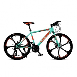 SCYDAO Mountain Bike SCYDAO Adult Mountain Bike, 26 Inch 21-Speed Mountain Trail Bike High Carbon Steel Outroad Bicycles, MTB Gears Dual Disc Brakes, Green, 21 speed