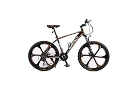 SEESEE.U Bike SEESEE.U Mountain Bike Unisex Hardtail Mountain Bike 24 / 27 / 30 Speeds 26Inch 6-Spoke Wheels Aluminum Frame Bicycle with Disc Brakes and Suspension Fork, Orange, 24 Speed