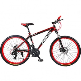 SEMOPAWA Bike SEMOPAWA Adult Mountain Bike, 26 In Steel Carbon Mountain Trail Bike High Carbon Steel Full Suspension Frame Folding Bicycles, 27 Speed Dual Disc Brakes, Shock Absorption, Red, 26 inches