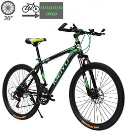 Shirrwoy Bike Shirrwoy Mountain Bike Hardtail 26 Inch, Mountain Trail Bike Country Gearshift Bicycle, 21 / 24 / 27 / 30-Speed Bicycles, Dual Disc Brakes Mountain Bikes, C, 24 speed