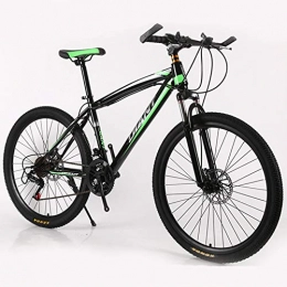 SIER Mountain Bike SIER 26 inch one round mountain bike double disc brake folding mountain bike 21 speed shock absorption speed car, Green