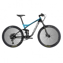 SIER Mountain Bike SIER Full suspension mountain bike soft tail car 22 speed men's race cycling bicycle 27.5 inch racing bike, Blue