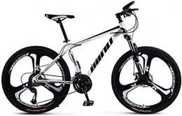 Smisoeq Mountain Bike Smisoeq Hard tail mountain bike road bike car 26-inch steel bike bicycle adult students, 21 / 24 / 27 / 30-speed bicycle (Color : White black, Size : 27 speed)