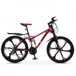 ZTBXQ Bike Sport im Freien Commuter City Rennrad Fahrrad Mountain 26 Zoll Mountainbikes Erwachsener Student Doppelscheibenbremse Mountainbike Hochkohlenstoffstahlrahmen All Terrain Bikes Doppelfederung Schwar