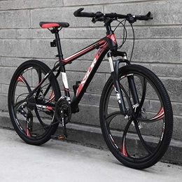  Bike Stylish 21-Speed Mountain Bike for Adult, 24 / 26 Inch Wheels, Lightweight Carbon Steel Frame Disc Brake, #B, 24inch