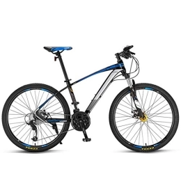  Bike Stylish Adult Mountain Bike Lightweight Aluminum Alloy Frame 27 Speed Outdoor Mountain Racing Bicycles Spoke Wheels, Blue