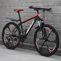  Bike Stylish Front Suspension Mountain Bike 24 Speeds Carbon Steel Frame Unisex Road Bike 24 / 26 Inch Wheels, White, 26inch