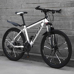  Bike Stylish Unisex Mountain Bike 30 Speeds Carbon Steel Frame Road Bike 24 / 26 Inch Wheels, Blue, 24inch