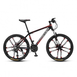 T-Day Mountain Bike T-Day Mountain Bike Adult Mountain Bike Carbon Steel Frame Bicycle 26 Inch Wheel Dual Disc Brakes 24 / 27-Speed Gears System Men MTB Bicycle(Size:27 Speed, Color:Red)