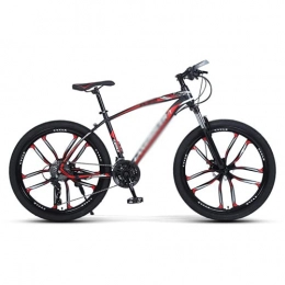 T-Day Mountain Bike T-Day Mountain Bike Mountain Bike 26-inch Wheel 21 / 24 / 27 Speed Double Disc Brake Bicycle Suspension Fork Rear Anti-Slip Bike For Adult Or Teens(Size:21 Speed, Color:Red)