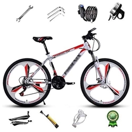 TRGCJGH Bike TRGCJGH Mountain Bike 26 Inch, 21 / 24 / 27speed High Carbon Steel Road Bikes 3 Cutter Wheels Bicycles Dual Disc Brakes, Mountain Bicycle, 26in-21speed