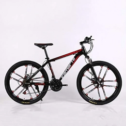 VANYA Mountain Bike VANYA Mountain Bike 24 Speed One Wheel Double Disc Brake 24 / 26 Inches Variable Speed Off-Road Unisex Bicycle, Black, 26inches