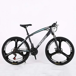 VANYA Mountain Bike VANYA Mountain Bike 24 Speed Shock Absorption 24 / 26 Inches Variable Speed Disc Brake Carbon Steel Unisex Commuting Bicycle, Black, 24inches