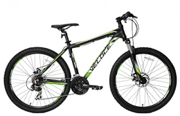 VELOCE Mountain Bike Veloce Legion Mens Mountain Bike 26" Wheel 19" Frame Front Suspension Forks 21 Speed Alloy Green Black