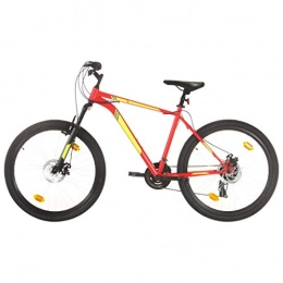 vidaXL Bike vidaXL Mountain Bike 21 Speed 27.5 inch Wheel 50 cm Outdoor Sporting Good Cycling Bike Men Women Junior Adult Bicycle Disc Brakes Red