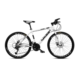 VIIPOO Mountain Bike VIIPOO 26 Inch Mountain Bikes, Men's Dual Disc Brake Mountain Bike, Bicycle Adjustable Seat, High-carbon Steel Frame, student light mountain Bike, White-21 Speed