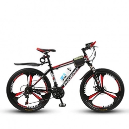 W&TT Mountain Bike W&TT Adults 26 Inch Mountain Bike 27 Speed Off-road Bicycles with 17" High Carbon Hard Tail Frame and Dual Disc Brakes, Black, B