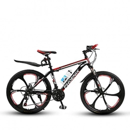 W&TT Mountain Bike W&TT Lightweight Flying 21 speeds Mountain Bikes Dual Disc Brakes Off-road Shock Absorber Bicycle 26 Inch with High Carbon Hard Tail Frame, Black, C