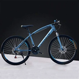 WGYDREAM Bike WGYDREAM Mountain Bike, 24 Inch Mountain Bicycles Bike Mens Womens Carbon Steel Ravine Bike 21 / 24 / 27 Speeds Front Suspension Dual Disc Brake (Color : Blue, Size : 24 Speed)
