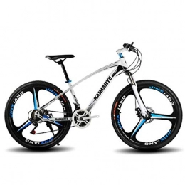 WGYDREAM Bike WGYDREAM Mountain Bike, 24 Inch Mountain Bicycles Carbon Steel Front Suspension Ravine Bike Dual Disc Brake 21 24 27 speeds, with Oneness wheel (Color : White, Size : 21 Speed)