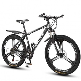 WGYDREAM Bike WGYDREAM Mountain Bike, 26 Inch Mens Womens Mountain Bicycles Carbon Steel Frame Ravine Bike, Dual Disc Brake and Front Suspension  21 24 27 Speed (Color : Black, Size : 27-speed)