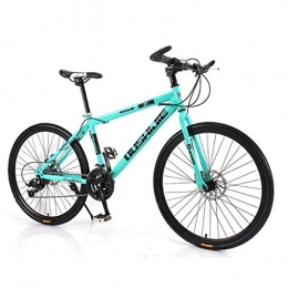 WGYDREAM Bike WGYDREAM Mountain Bike, Mens Womens Mountain Bicycles 26" Ravine Bike Front Suspension Dual Disc Brake 21 / 24 / 27 speeds Carbon Steel Frame (Color : Green, Size : 24 Speed)