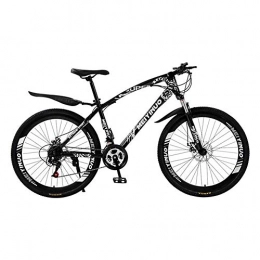 WGYDREAM Bike WGYDREAM Mountain Bike, Mens Womens Mountain Bicycles Front Suspension Ravine Bike with Dual Disc Brake, 26 inch Wheels, Carbon Steel Frame (Color : Black, Size : 24-speed)