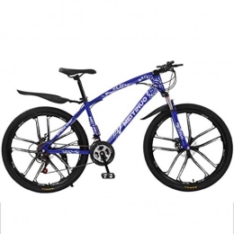 WGYDREAM Bike WGYDREAM Mountain Bike, Mountain Bicycles 26" Shock-absorbing Ravine Bike with Dual Disc Brake Front Suspension, 21 / 24 / 27 speeds, Carbon Steel Frame (Color : Blue, Size : 27 Speed)