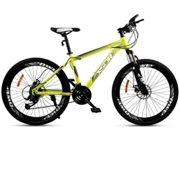 WJSW Bike WJSW Adult Mountain Bike, Double Disc Brake / High-Carbon Steel Frame Bikes, Beach Snowmobile Bicycle, 24 Inch Wheels, Green, 24 speed