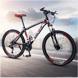 WSJYP Mountain Bike WSJYP 24 / 26 Inch Mountain Bikes, High-carbon Steel Frame, Men's Dual Disc Brake Hardtail Mountain Bike, 21 / 24 / 27 / 30 Speed, 21 speed-24 Inch