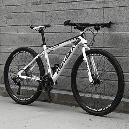 XBSLJ Bike XBSLJ Mountain Bikes, Adult Mountain Bicycle, 26In Carbon Steel Foldable Mountain Bike 21 / 24 / 27 Speed Bicycle Full Suspension MTB
