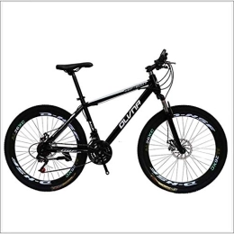 XER Mountain Bike XER Mens' Mountain Bike, 17" inch steel frame, 21 / 24 / 27 / 30 speed fully adjustable rear shock unit front suspension forks, Black, 24 speed