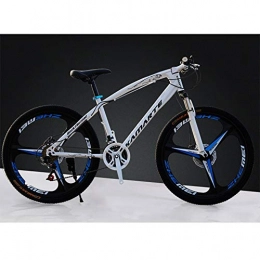 XNEQ Bike XNEQ 26-Inch One-Wheel Mountain Bike, 7 / 21 / 24 / 27 Speed, Dual Disc Brake Shock Absorption, Men, Women, Students, White, 21