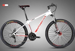 XZM Bike XZM 26 inch 21 Speed Mountain Bike Double Disc Brakes MTB Bike Bicycle, white red, 26x17 Inch