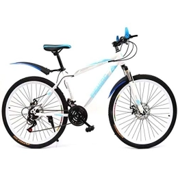 YANGSANJIN Bike YANGSANJIN Mountain Bikes, 21 Speed Double Disc Brake Bicycle, Front+Rear Mudgard, High-Carbon Steel, Suitable, Travel, 24Inch