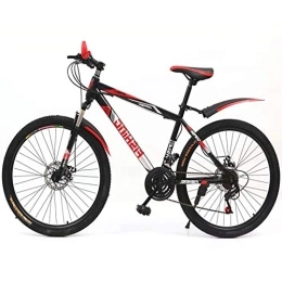 YANGSANJIN Mountain Bike YANGSANJIN Mountain Bikes, High-Carbon Steel, Front+Rear Mudgard, 21 Speed Double Disc Brake Bicycle, 22Inch