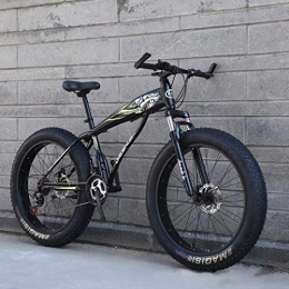 YBB-YB Bike YBB-YB YankimX Outdoor sports 24" / 26" 27Speed Mountain Bike, Big Wheel Snow Bike, Dual Disc Brake, Strong ShockAbsorbing Front Fork, Outdoor OffRoad Beach Bike (Color : A, Size : 24 inch)