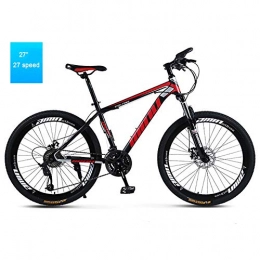 YMhome Bike YMhome Mountain Bike Bicycle 40 Spoke Wheels 24 / 26 inch Dual Disc Brakes Aluminum Frame MTB Bicycle Urban Track Bike(27 Speed), Black Red