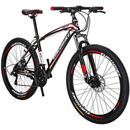 YSNJG Mountain Bike YSNJG Bicycle Mountain Bike 21 Speed Shift Left 3 Right 7 Frame Shock Absorption Mountain Bicycle (Red)