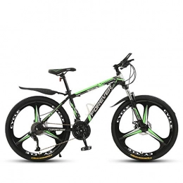 ZLZNX Mountain Bike ZLZNX 24 Inch Gravel Road Bike, Fork Suspension Disc Brakes Mountain Bike, High Carbon Steel Frame, Lightweight Beach Cruiser Bicycle for Adult, Green, 21Speed