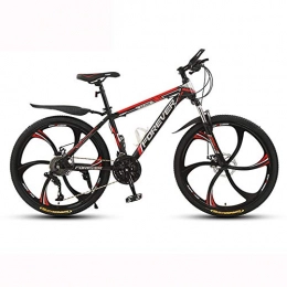 ZMCOV Bike ZMCOV 24 / 26 Inch 21 / 24 / 27 / 30-Speed Mountain Bike for Adult, Lightweight High-Carbon Steel Frame, Suspension Fork, Double Disc Brake, 24 speed, 24Inch