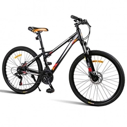 ZWW Mountain Bike ZWW Adult Mountain Bike, 26In 24-Speed Lightweight Aluminum Alloy Shock Absorption Outdoor Girl Off-Road Bike Suitable for Commuting / Travel / Sports Fitness, black orange